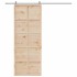 Puerta de granero madera maciza de pino 80x208
