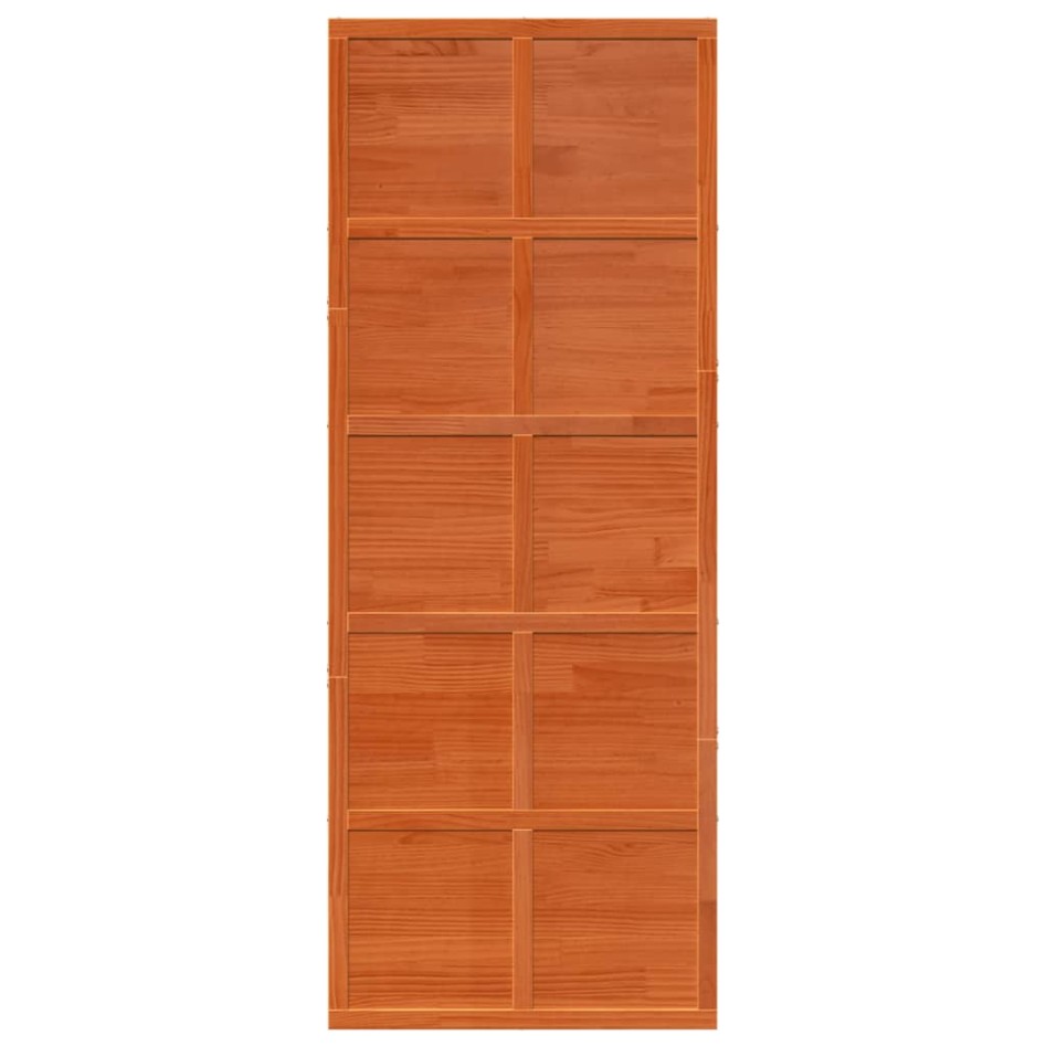 Puerta de granero madera maciza pino marrón miel 80x208