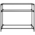 Mesa consola superficie vidrio transparente acero 98x35x81