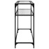 Mesa consola superficie vidrio transparente acero 98x35x81