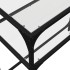 Mesa consola superficie vidrio transparente acero 98x35x81