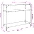 Mesa consola superficie vidrio transparente acero 98x35x81