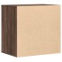 Cajonera de esquina madera ingeniería marrón roble 60x41x58