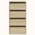 Cajonera de esquina madera ingeniería roble Sonoma 40x41x76