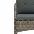 Silla mecedora de jardín con cojines ratán sintético