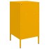 Mesita de noche acero amarillo mostaza 36x39x68