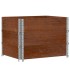 Collares de palets 3 uds madera maciza de pino marrón 80x60