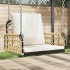 Silla columpio con cojines ratán sintético y acero 63x58x39