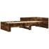 Estructura de cama sin colchón madera roble ahumado 100x200