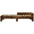 Estructura de cama sin colchón madera roble ahumado 100x200