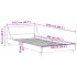 Estructura de cama sin colchón madera maciza de pino 100x200