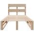 Estructura de cama sin colchón madera maciza pino 75x190
