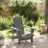 Silla Adirondack madera maciza de abeto gris 69x85x90,5