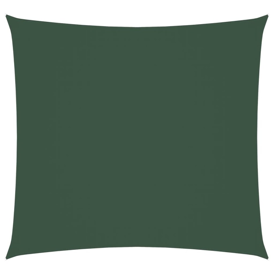 Toldo de vela cuadrado tela Oxford verde oscuro 5x5