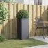 Jardinera acero gris antracita 32x29x75