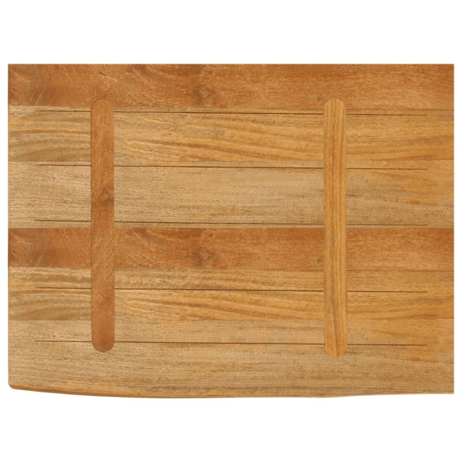 Tablero de mesa borde natural madera maciza mango 70x60x2,5
