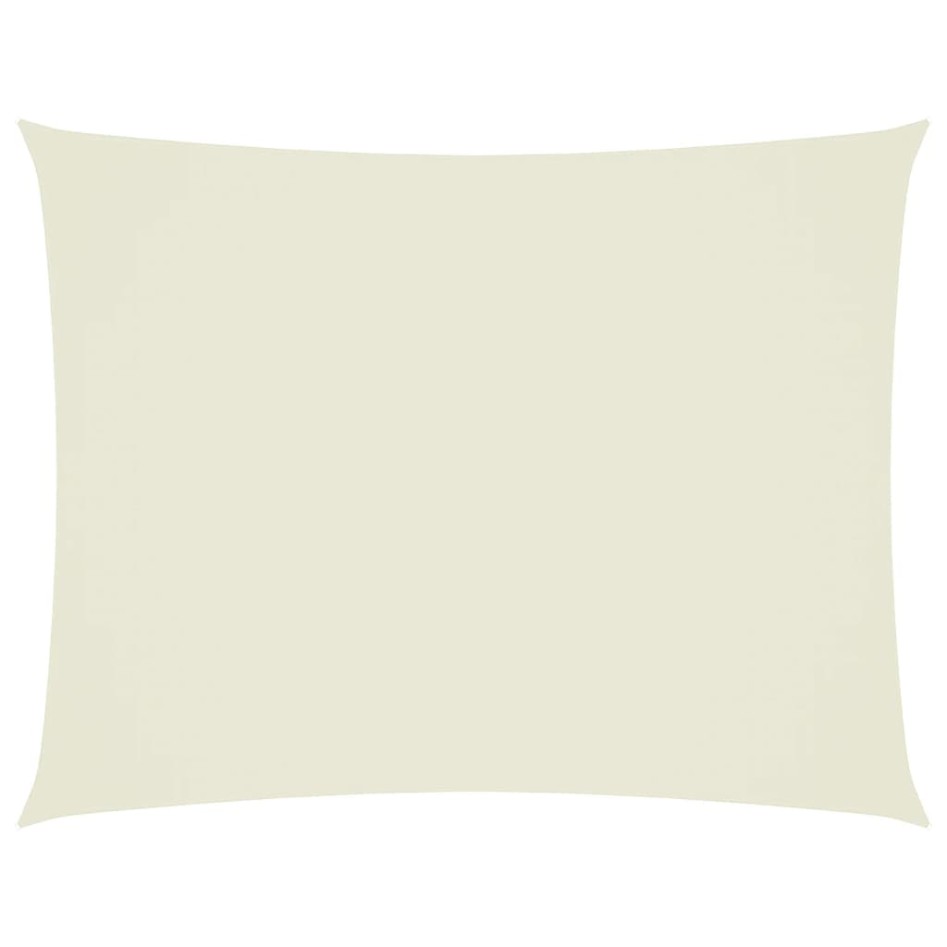 Toldo de vela rectangular tela Oxford color crema 3x6