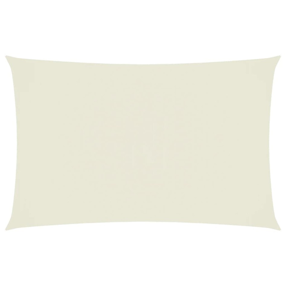 Toldo de vela rectangular tela Oxford color crema 4x7