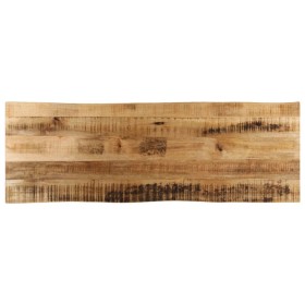 Tablero de mesa borde natural madera maciza mango 120x40x2,5