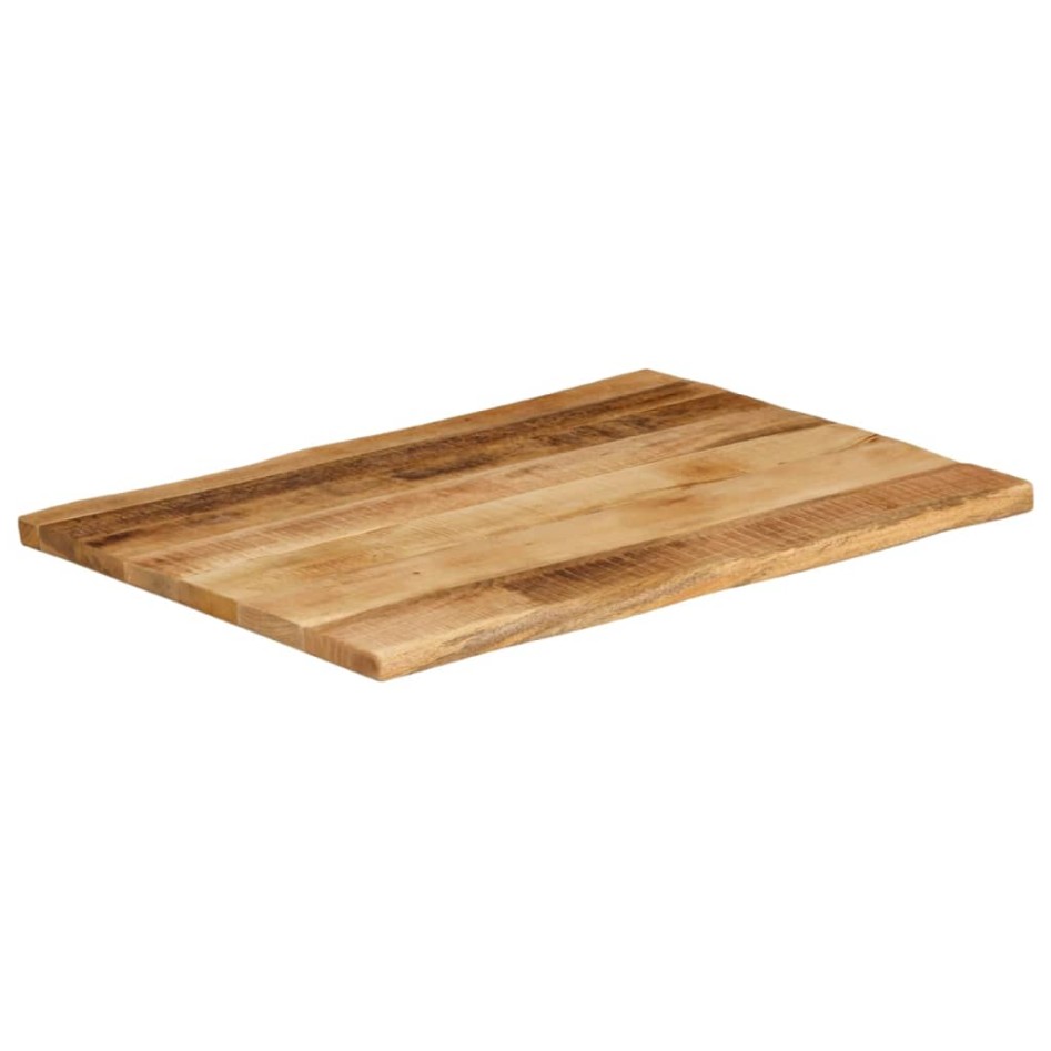 Tablero de mesa borde natural madera maciza mango 90x60x2,5