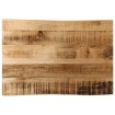 Tablero de mesa borde natural madera maciza mango 70x40x3,8 cm