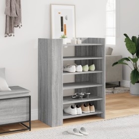 Mueble zapatero madera ingeniería gris Sonoma 74,5x37,5x100