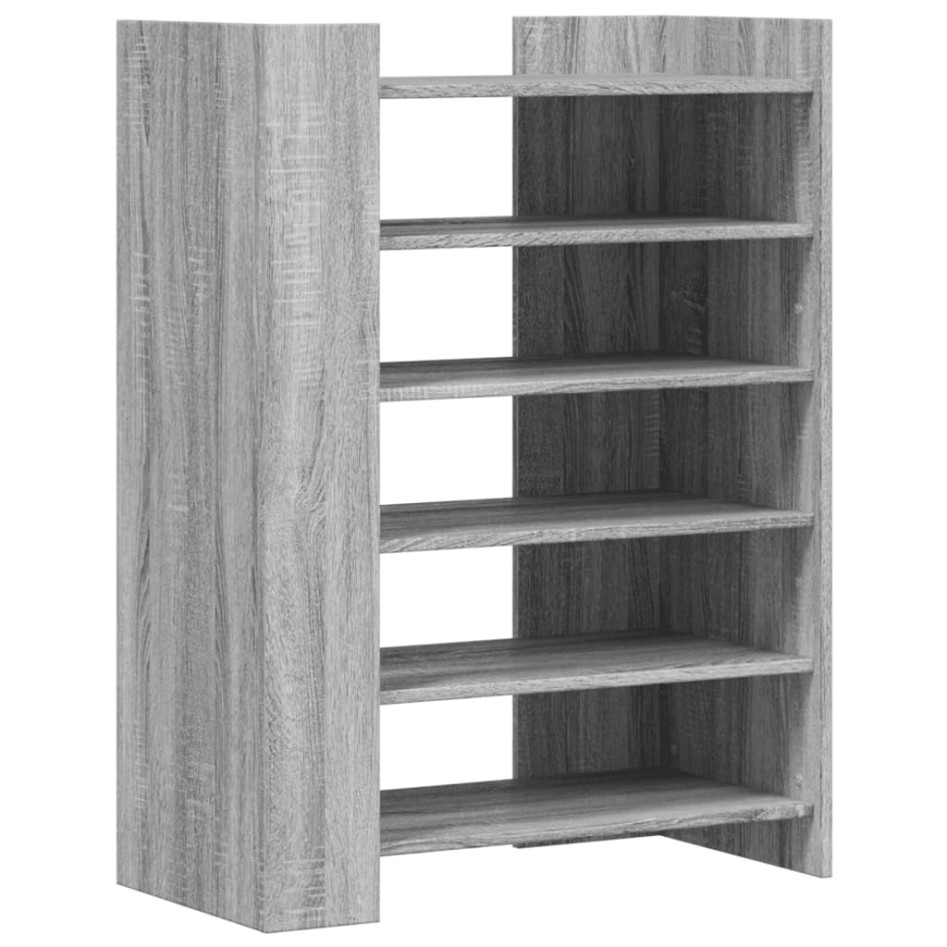 Mueble zapatero madera ingeniería gris Sonoma 74,5x37,5x100