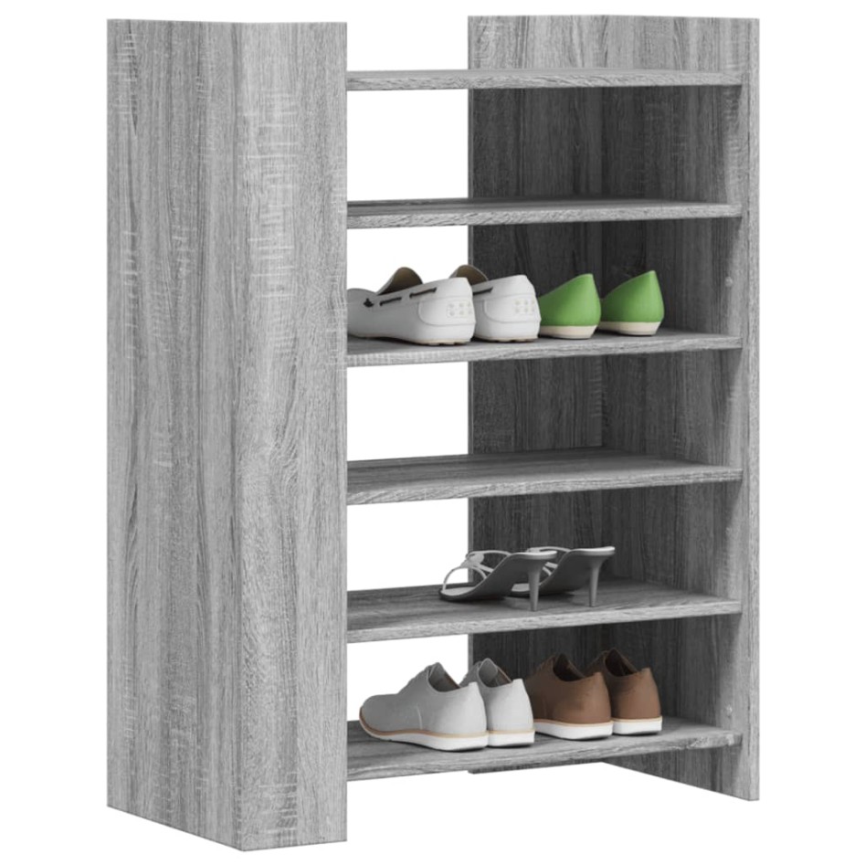 Mueble zapatero madera ingeniería gris Sonoma 74,5x37,5x100