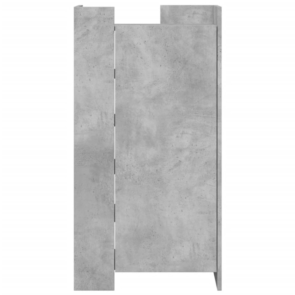 Mueble zapatero madera ingeniería gris hormigón 52x37,5x100