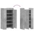 Mueble zapatero madera ingeniería gris hormigón 52x37,5x100