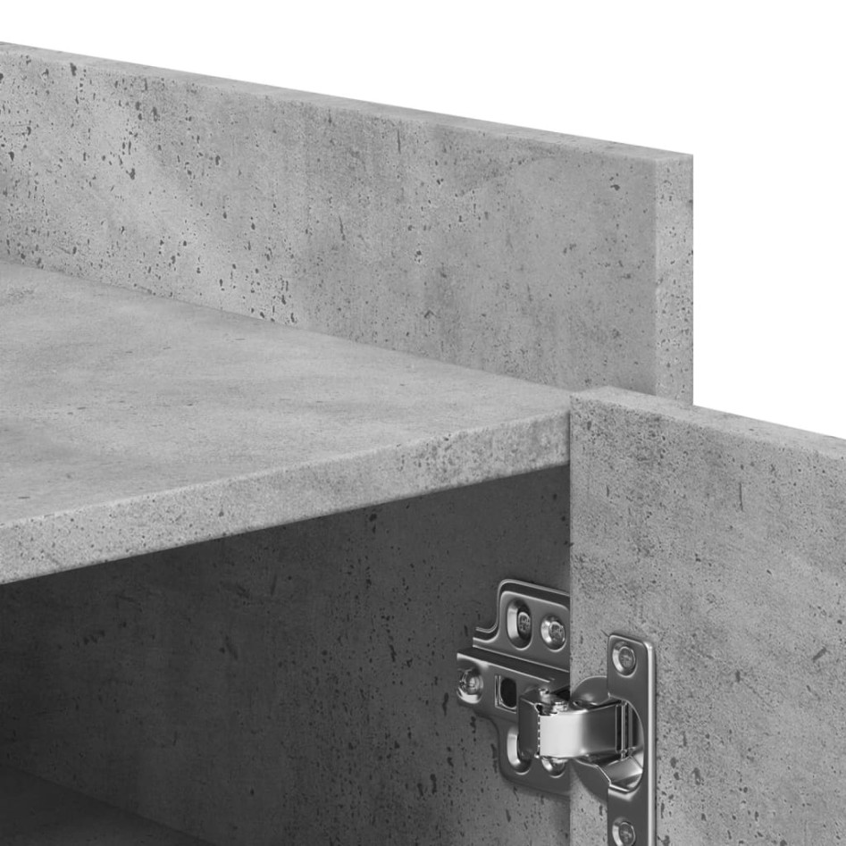 Mueble zapatero madera ingeniería gris hormigón 52x37,5x100