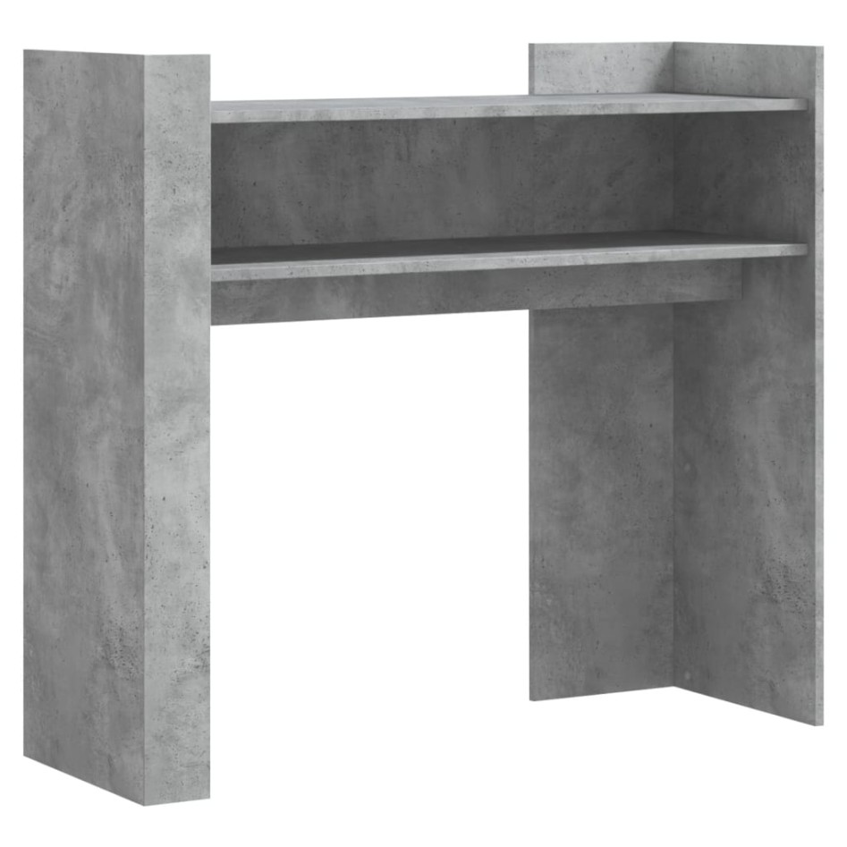 Mesa consola de madera de ingeniería gris hormigón 100x35x90