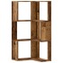 Estantería de esquina 3 niveles madera envejecida 50x50x102