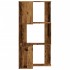Estantería de esquina 3 niveles madera envejecida 50x50x102