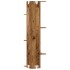 Estantería pared de esquina madera envejecida 36,5x36,5x140