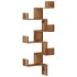 Estantería de pared de esquina madera envejecida 45x45x147
