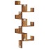 Estantería de pared de esquina madera envejecida 45x45x147