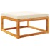 Taburete de jardín con cojín madera maciza acacia 65x65x29