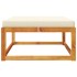 Taburete de jardín con cojín madera maciza acacia 65x65x29