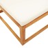 Taburete de jardín con cojín madera maciza acacia 65x65x29