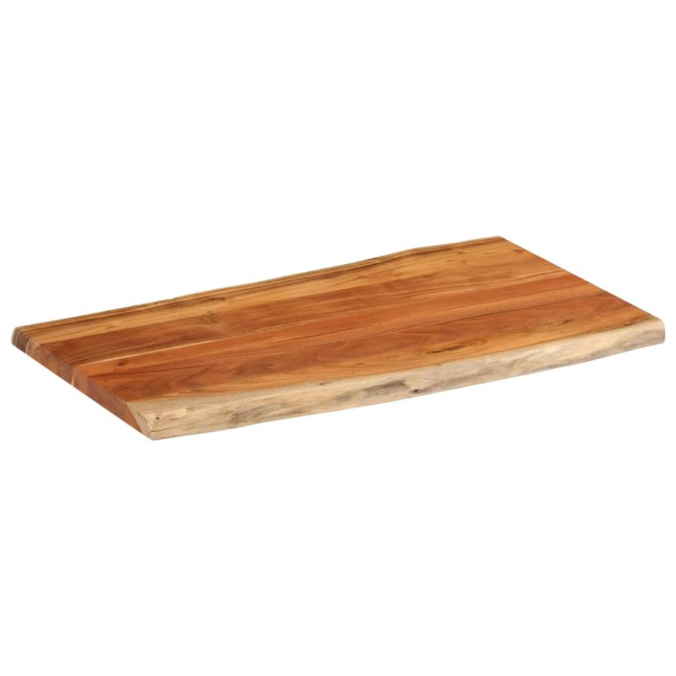 Tablero de mesa rectangular borde natural acacia 100x60x2,5