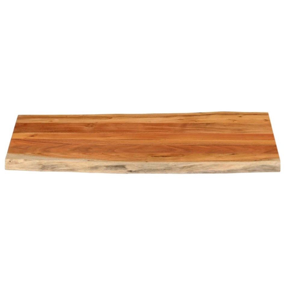 Tablero de mesa rectangular borde natural acacia 100x60x2,5