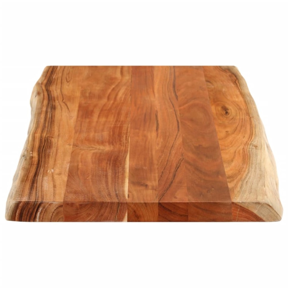 Tablero de mesa rectangular borde natural acacia 100x60x2,5
