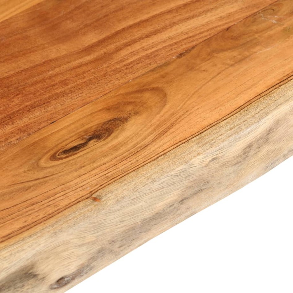 Tablero de mesa rectangular borde natural acacia 100x60x2,5
