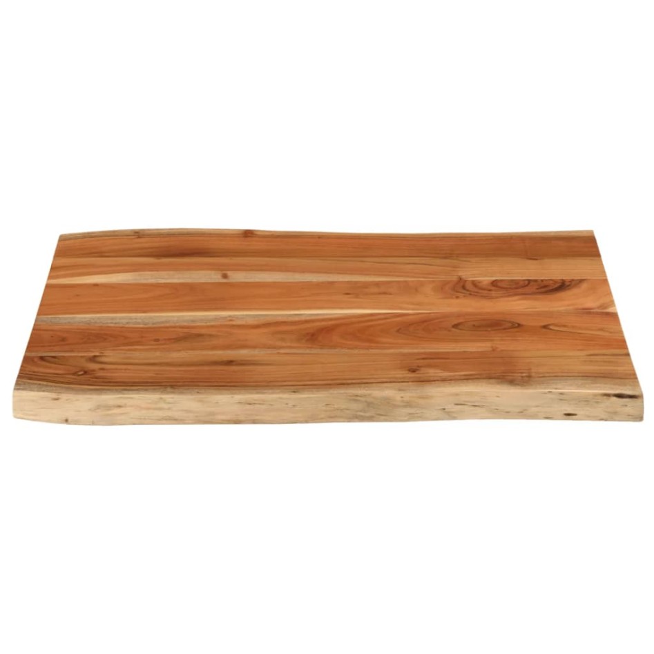 Tablero de mesa rectangular borde natural acacia 70x60x3,8