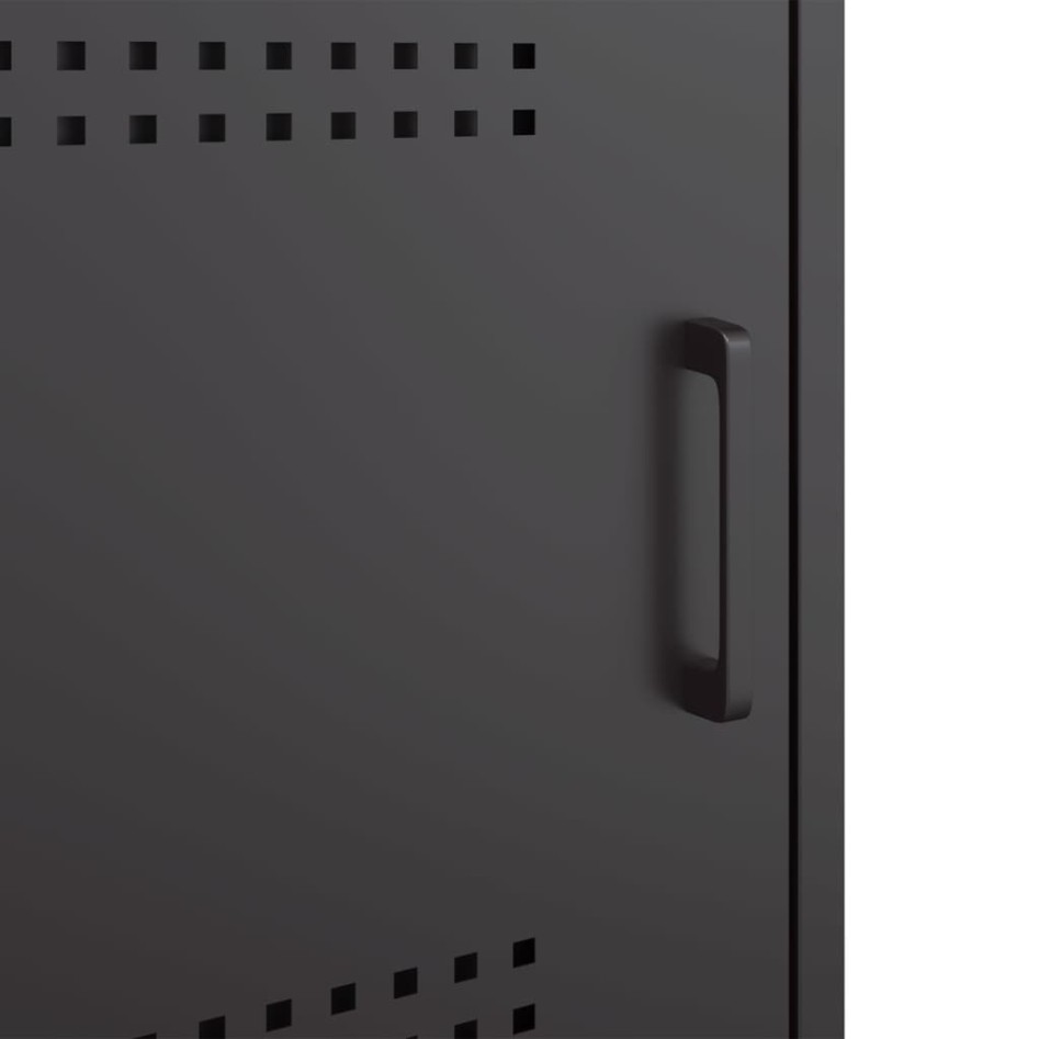 Mesitas de noche 2 unidades acero negro 36x39x50,5