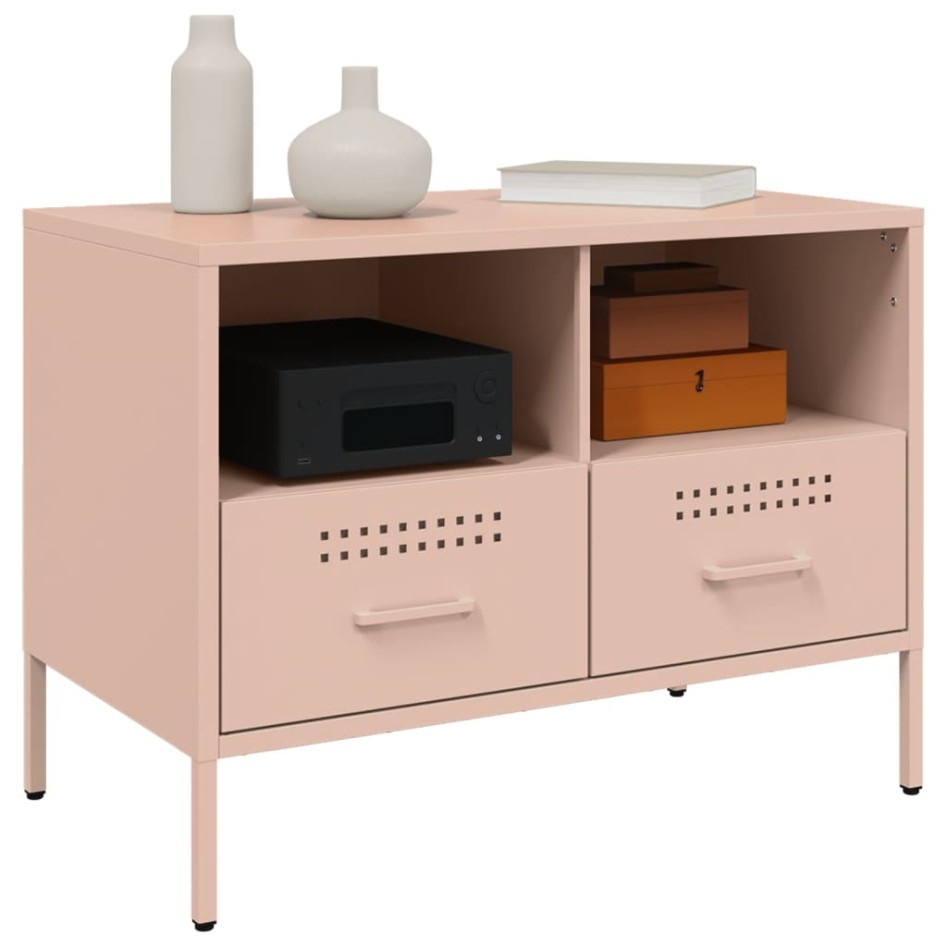 Mueble para TV acero rosa 68x39x50,5