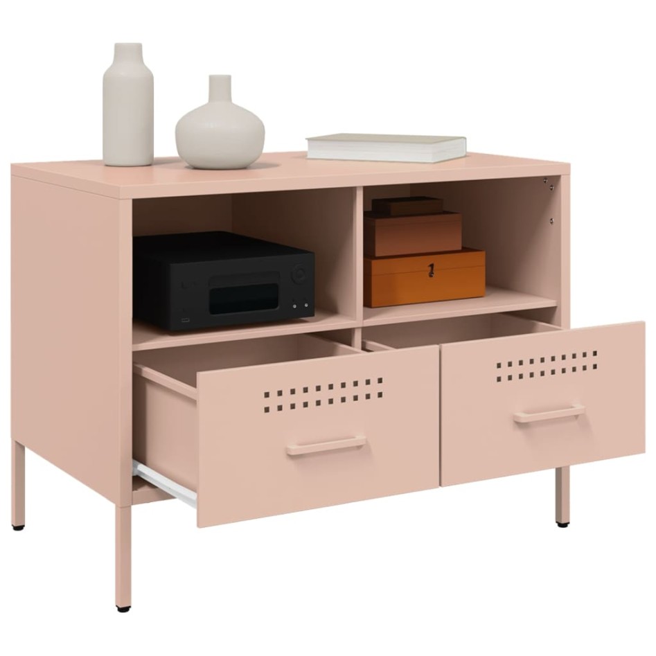 Mueble para TV acero rosa 68x39x50,5
