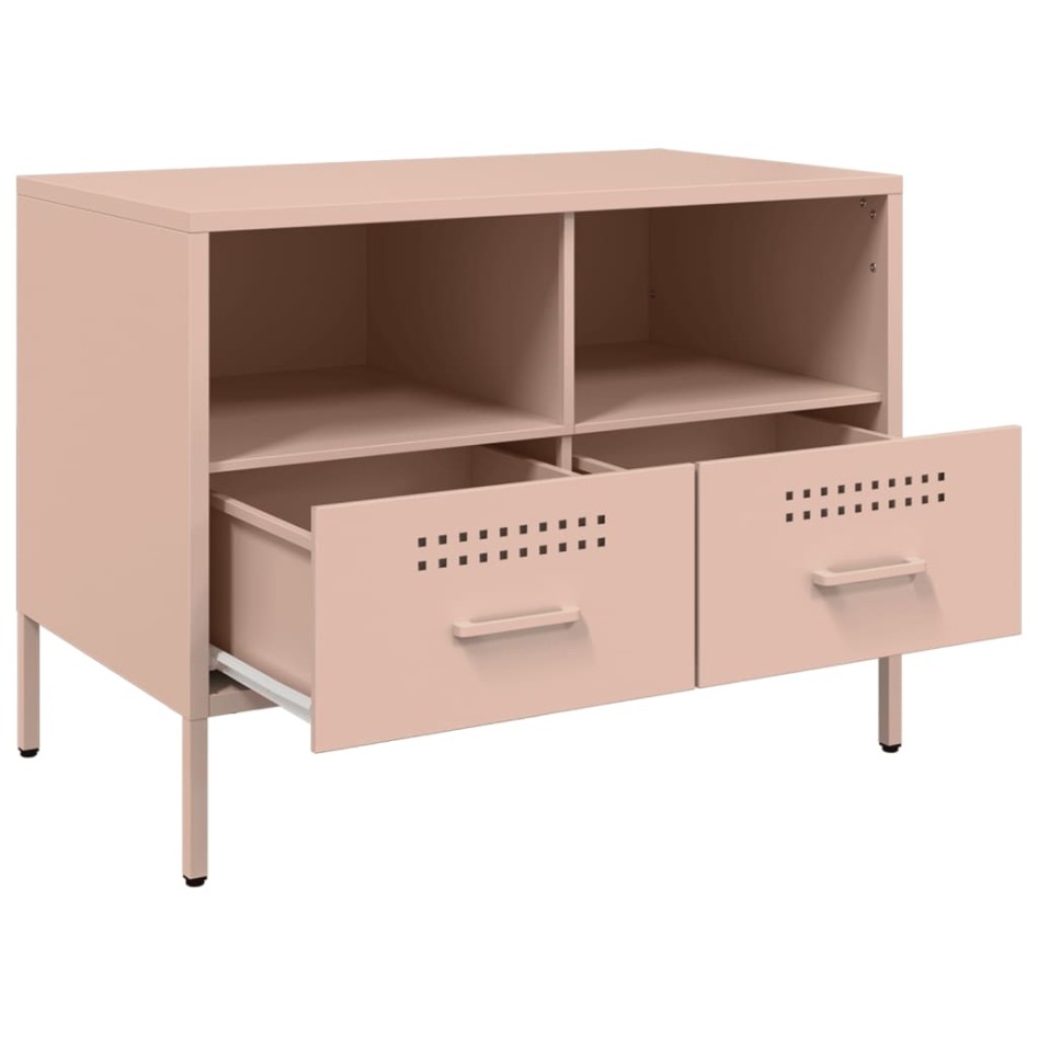 Mueble para TV acero rosa 68x39x50,5