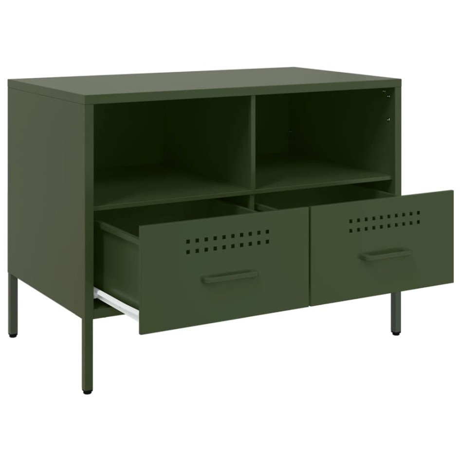 Mueble para TV acero verde oliva 68x39x50,5
